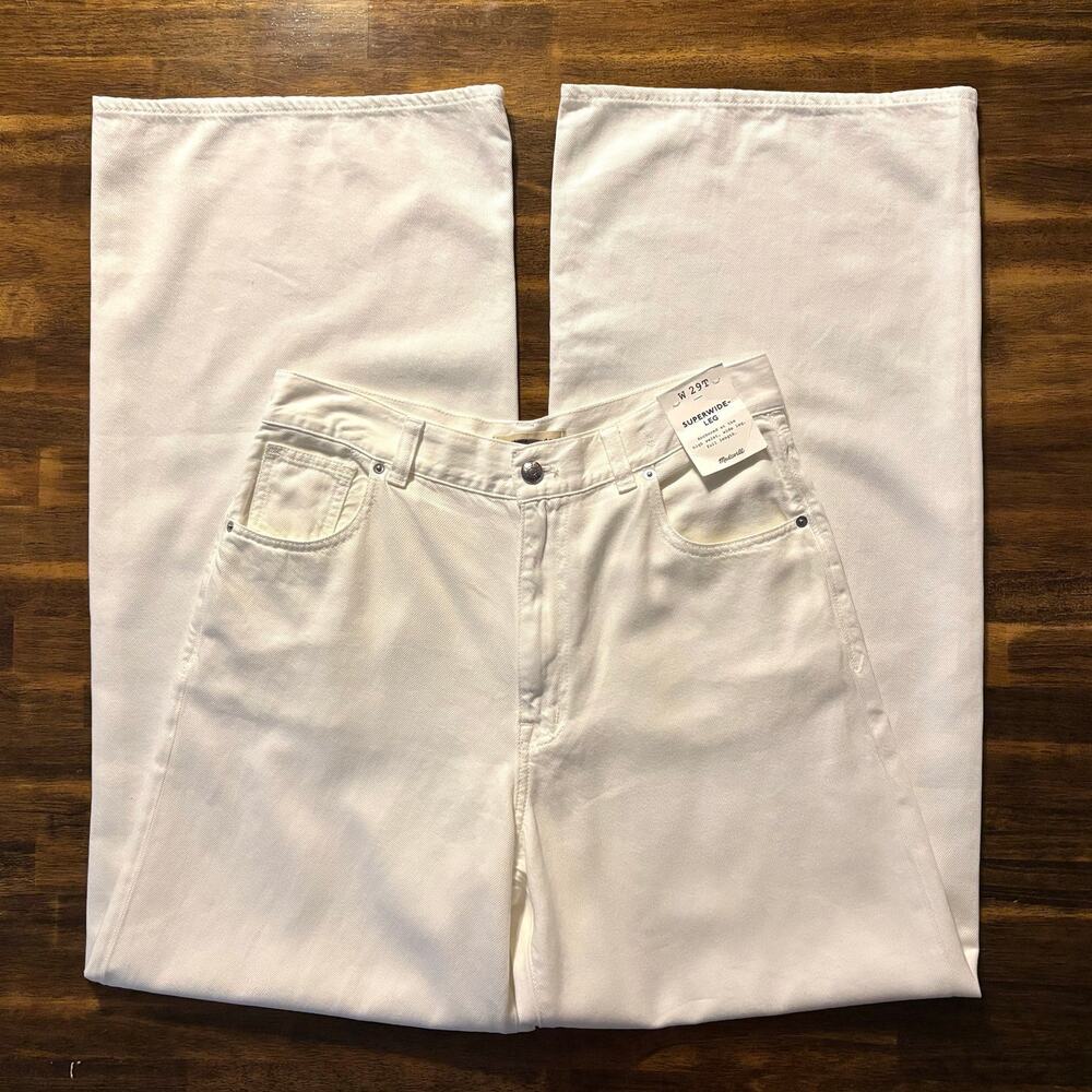 Madewell White Wide-Leg Jeans - Picture 3 of 16